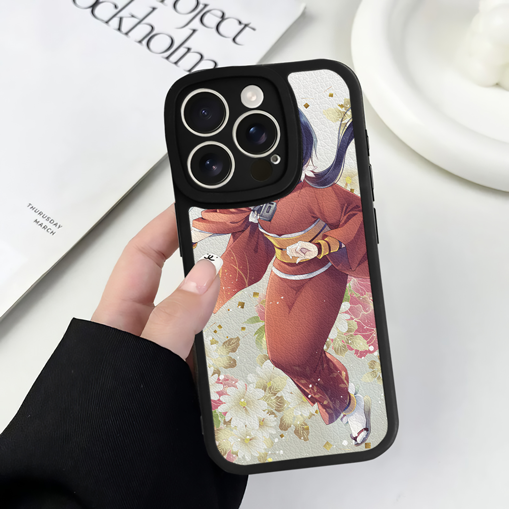 （画像用） 文豪ストレイドッグス Bungo Stray Dogs 【iPhone 16シリーズ対応】シリコンスマホケース（レザー調） 材質：シリコン